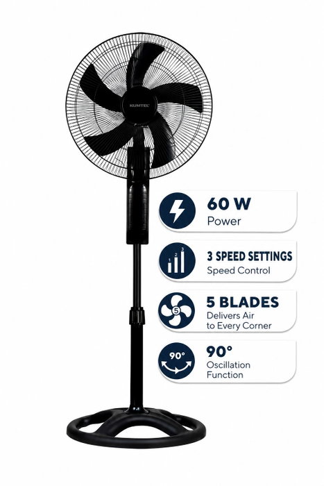 Kumtel KTF-395 Ventilador de 60 W Negro Kumtel KTF-395 Ventilador de 60 W Negro